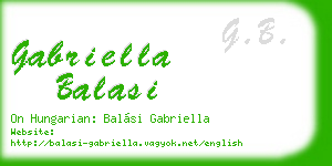 gabriella balasi business card