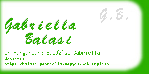 gabriella balasi business card